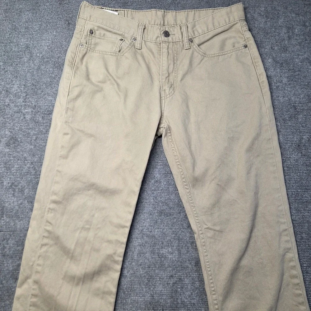 Levis 514 Mens 32x29 Straight Fit Khaki Tan Pants Cotton Twill 5 Pocket